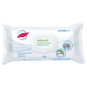 Schülke & Mayr GmbH Schülke mikrozid® sensitive wipes Desinfektionstücher, Gebrauchsfertige und alkoholfreie Desinfektionstücher für Medizinprodukte, 1 Packung = 80 Tücher, premium maxi
