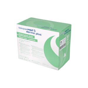 HARPS Europe GmbH Sempermed® Operationshandschuh derma plus, Naturlatex, Naturlatex, steril, leicht gepudert, naturweiß, 1 Packung = 50 Paar, Größe XS (6,5)