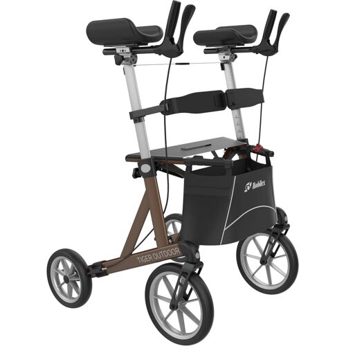 Mobilex Arthritis Rollator Tiger Outdoor, Sitzmaß H 62 X B 56Cm (Farbe: Braun)