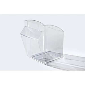 kaiserkraft Caja abatible de Styrolux®, L x A x H 101 x 97 x 108 mm, UE 18 unid., transparente