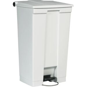 Rubbermaid Cubo industrial con pedal, capacidad 87 l, con rodillo, blanco, a partir de 5 unid.