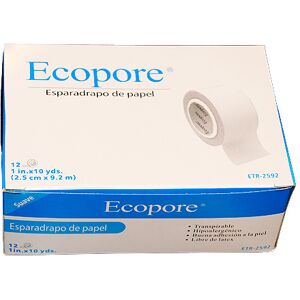 Esparadrapo Ecopore Papel 2,5 x 9,2 m (caja de 12 unidades)