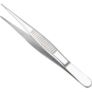 Pinza de Punta Fina sin Dientes 12.50 cm: Ideal para auriculoterapia (acero inoxidable)