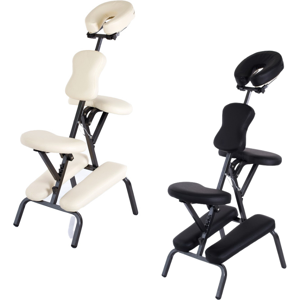 Silla multifuncional plegable de masaje Kinefis Relax (colores crema y negro)