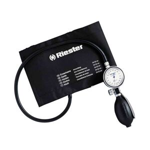 Tensiómetro aneroide Riester Minimus II negro, brazalete velcro (tres tamaños)