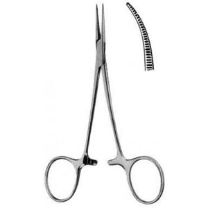 Pinza hemostática halsted-mosquito curva sin dientes - (12,5 cm)