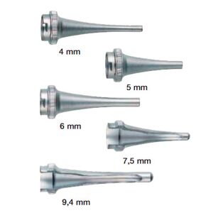 Espéculo Metálico Riester Ø7,5 mm, 68 mm de Longitud, Ranurado, Reutilizable