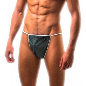 Tanga desechable Kinefis caballero en TST de polipropileno de 35 gramos color negro (100 Unidades)