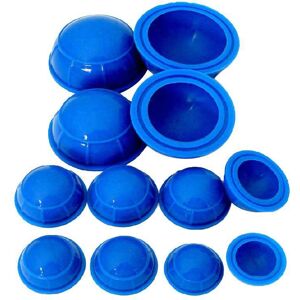 Kit de 12 ventosas de silicona azul