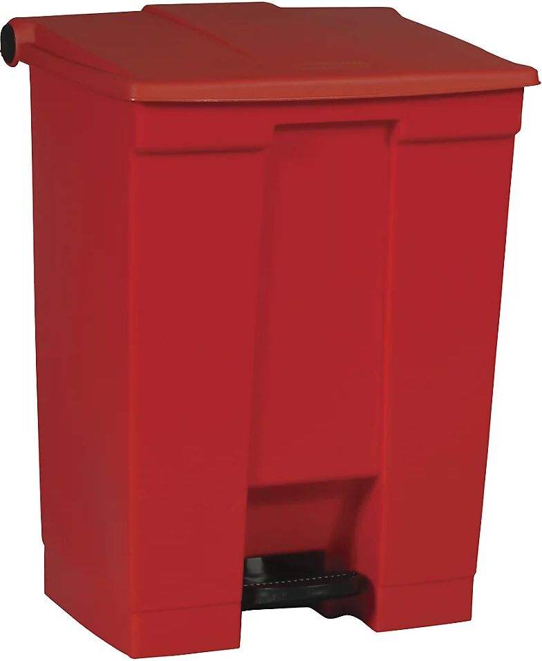 Rubbermaid Cubo industrial con pedal, capacidad 68 l, rojo