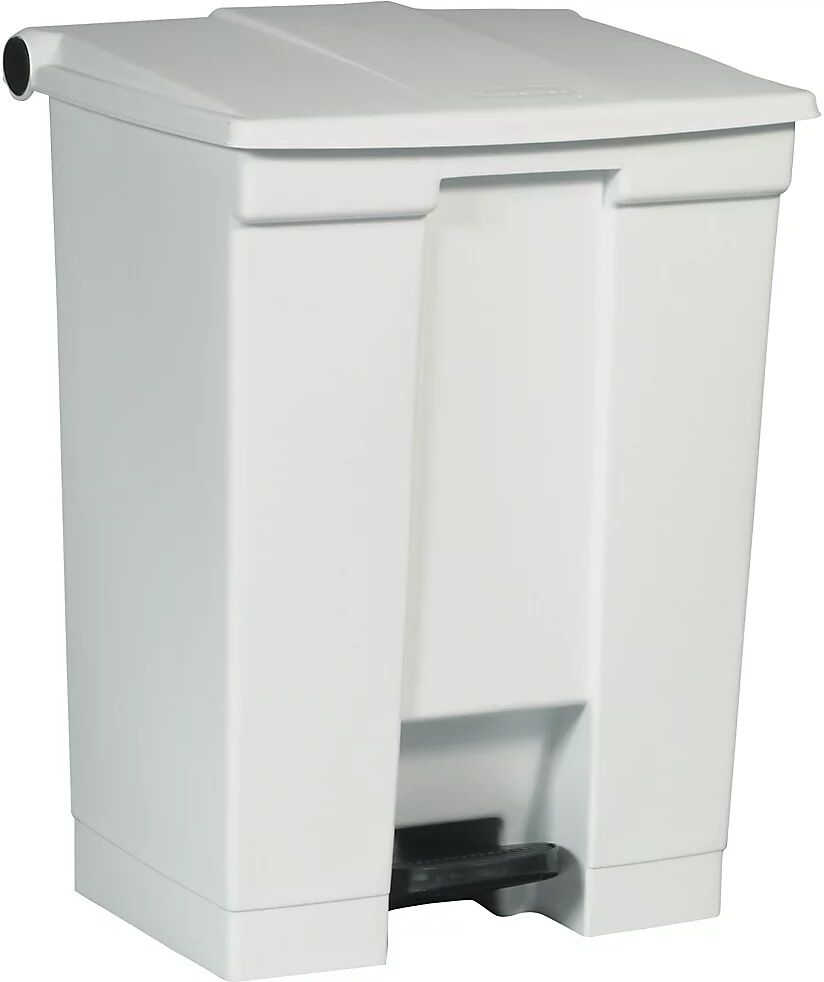 Rubbermaid Cubo industrial con pedal, capacidad 68 l, blanco