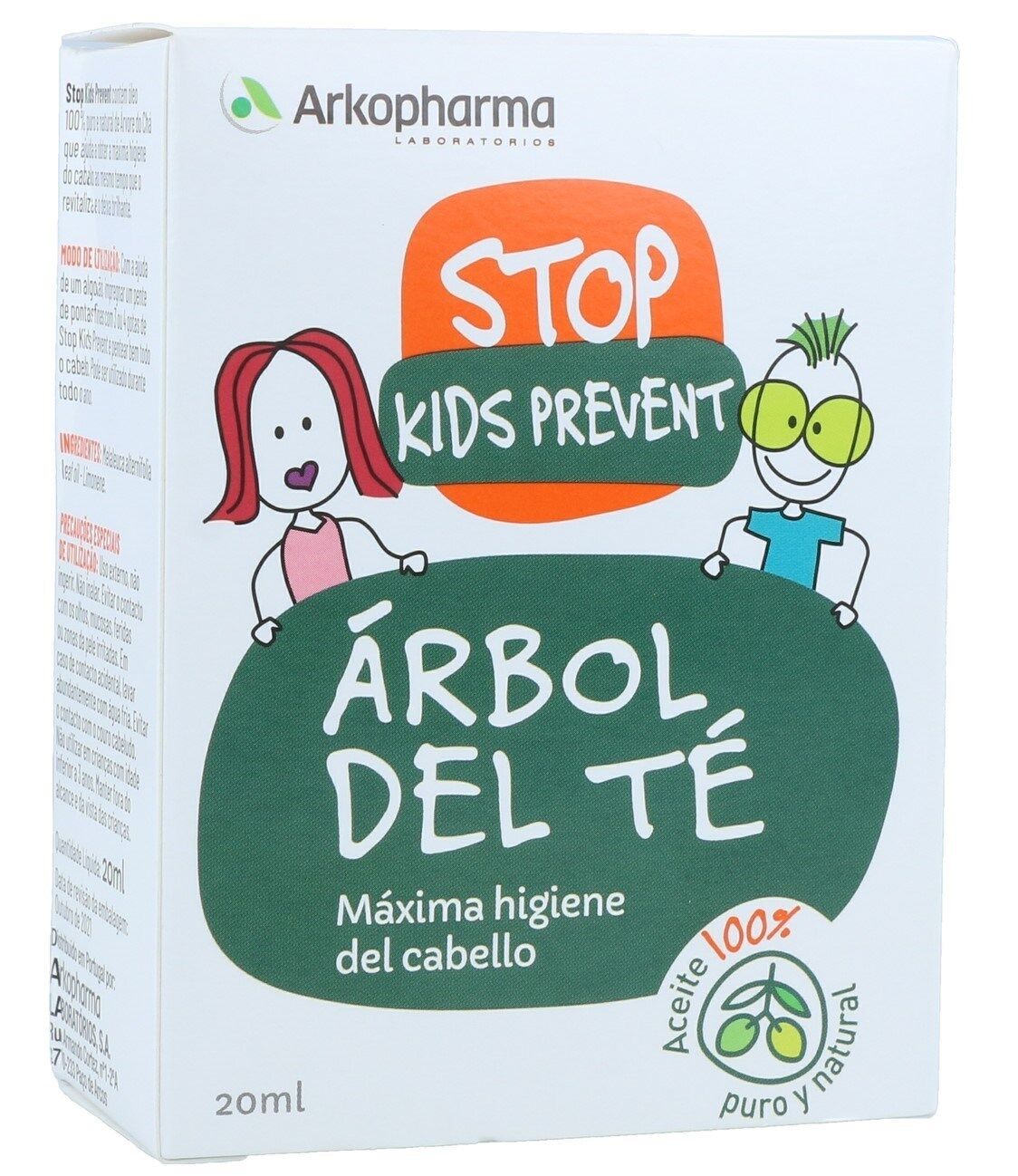 Arkopharma Detener a Los Niños Prevenir El Cuidado Del Cabello Con Árbol Del Té 20mL