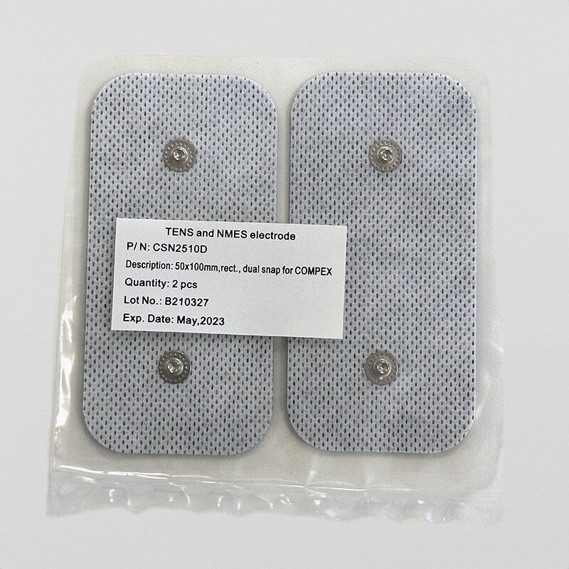 Electrodos Adhesivos de Doble Snap Kinefis 5x10cm (Bolsa 2 Unidades)