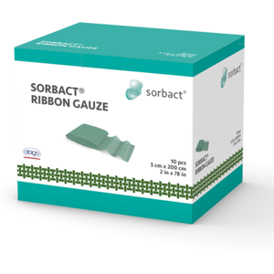 Sorbact Ribbon Gauze 5 cm x 200 cm 98120 10 KPL