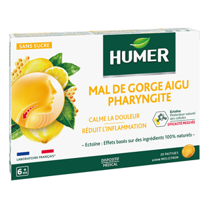 Humer Mal de Gorge Aigu Pharyngite Arôme Miel Citron dès