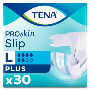 TENA Proskin Slip Change Complet Plus Taille L 30 unités - Publicité