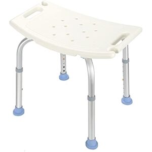 Lospitch Tabouret de douche réglable en hauteur 38 à 53 cm Siège de douche en aluminium confortable et antidérapant Pour personnes âgées, enfants, personnes jusqu'à 150 kg - Publicité