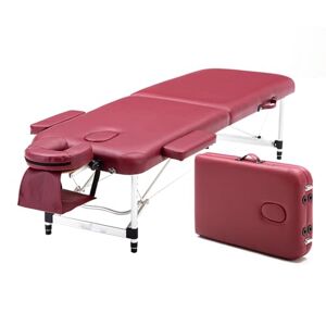 TEmkin Lit de Massage Pliant, Table de Massage Portable avec accoudoir, Table de Massage Professionnelle réglable en Hauteur (Rouge 185 x 70 cm) - Publicité