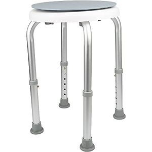 GENPLUS Tabouret de Douche -Tabouret de Douche Hauteur réglable Antidérapant en Aluminium pour Les âges et Les Femmes Enceintes (Rotatif (Circulaire)) - Publicité