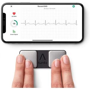 AliveCor KardiaMobile Le moniteur ECG personnel connecté Détectez la fibrillation auriculaire en seulement 30 secondes à tout moment, n'importe où Distribué par OMRON - Publicité