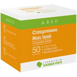 Abso Compresses Stériles Non Tissé 7,5cm x 7,5cm 100 compresses