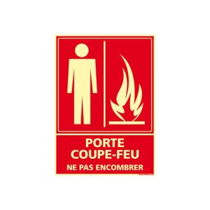 Axess Industries signaletique de secours et consignes d'urgence   type porte coupe-feu   modele -