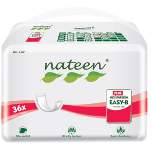 Nateen Easy-B Plus - Bande rectangulaire traversable 13 x 54 cm - 16 paquets de 36 protections