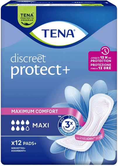 TENA Discreet Serviette Hygiénique Maxi 12 unités