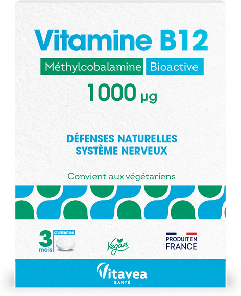 Vitavea Vitamine B12 Méthylcobalamine Défenses Naturelles 90 comprimés