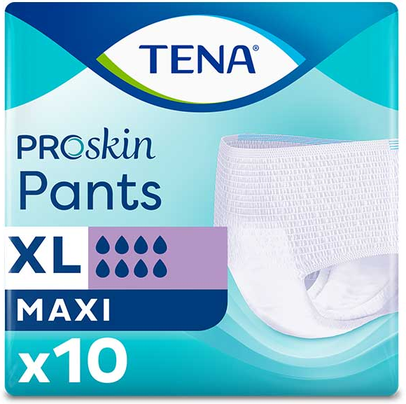 TENA Proskin Pants Sous-Vêtement Absorbant Maxi Taille XL 10 unités