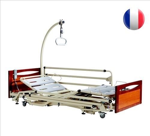 Careserve Lit médicalisé Alzheimer Euro 3802 - Avec panneaux S-Mod - Lit médicalisé + Barrière de lit + Potence