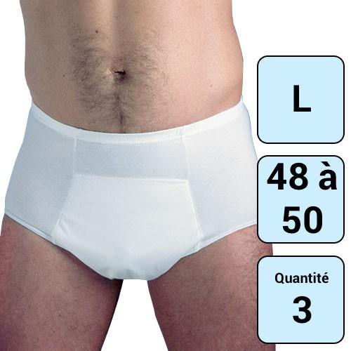 Careserve Slip avec poche pour homme - L - Lot de 3