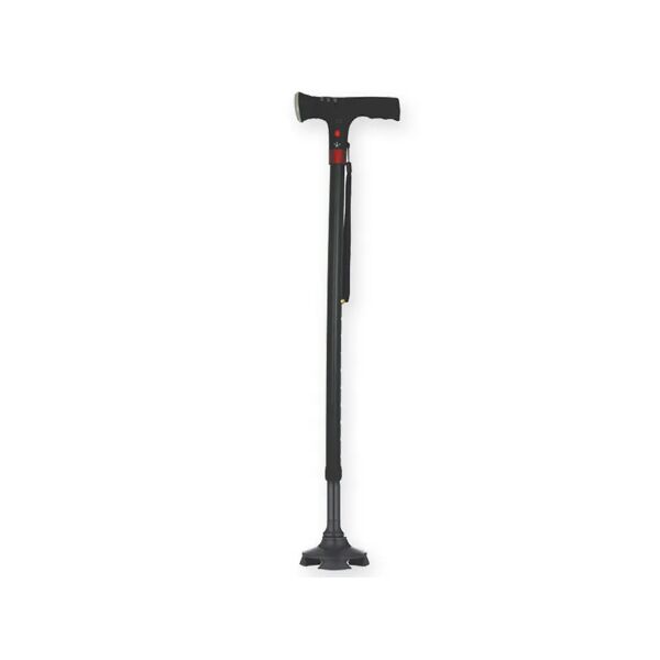 gima bastone di sicurezza con luce - con base a 4 piedini - nero