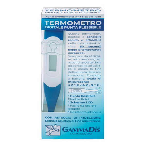 gammadis termometro digitale punta flessibile con custodia protettiva