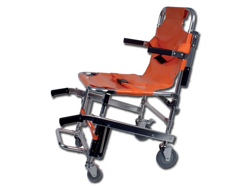 Gima Barella a sedia portantina di emergenza in alluminio su 4 ruote