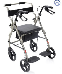 Mopedia Rollator Pieghevole In Alluminio Verniciato Con 4 Ruote - Gaya 1.0