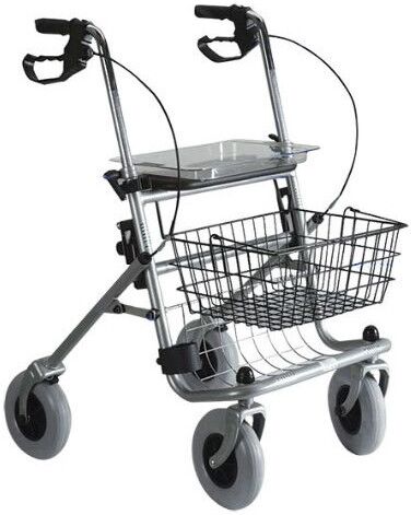 Mediland Deambulatore Rollator con 4 Ruote, Seggiola, Cestino