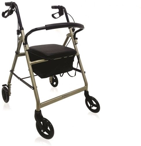 Mopedia Rollator Pieghevole In Alluminio Verniciato Con 4 Ruote - Atlante 1.0