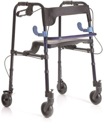 Mopedia Rollator Pieghevole in Alluminio Verniciato con 2 Leve