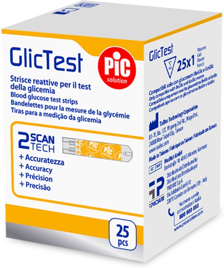 Pic Strisce Glictest 25 Pezzi