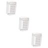 ABOOFAN 3 Sets 7 Reizen Geneeskunde Container Reizen Geneeskunde Kit Bin Organizer Afsluitbare Containers Pil Containers Geneeskunde Opbergdoos Opbergdoos Visolie Wit