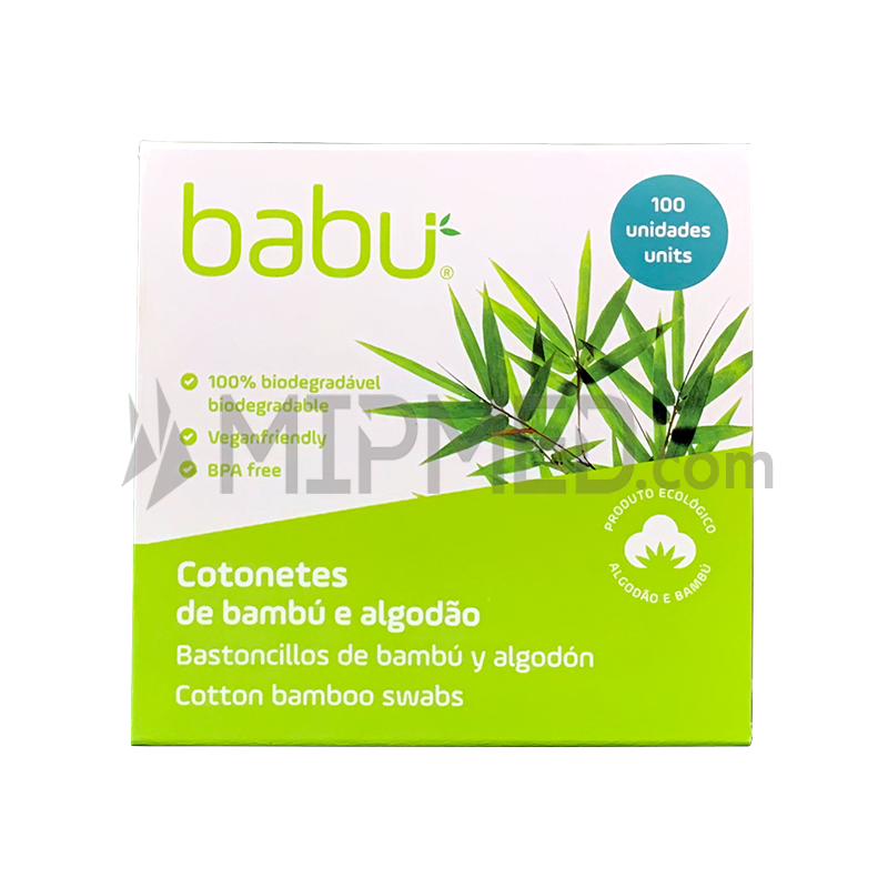Babu Cotonetes de Bambu – 100 unidades