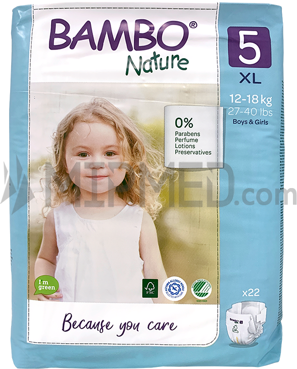 Bambo Nature Fraldas Bambo Nature - Tamanho 5 - Junior - 22 unidades