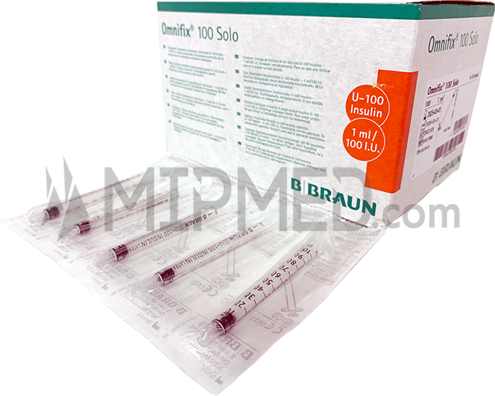 B Braun Seringas Esterilizadas Omnifix B. Braun de 3 Peças - 1ml - 100 unidades