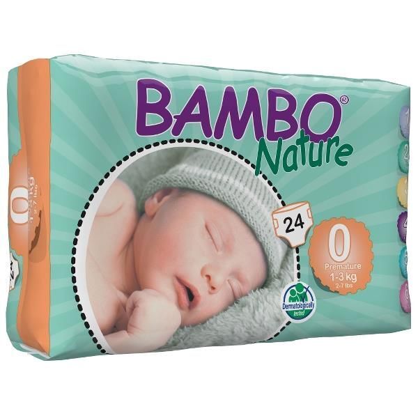Bambo Nature Fraldas Bambo Nature - Tamanho 0 - Prematuro - 24 unidades