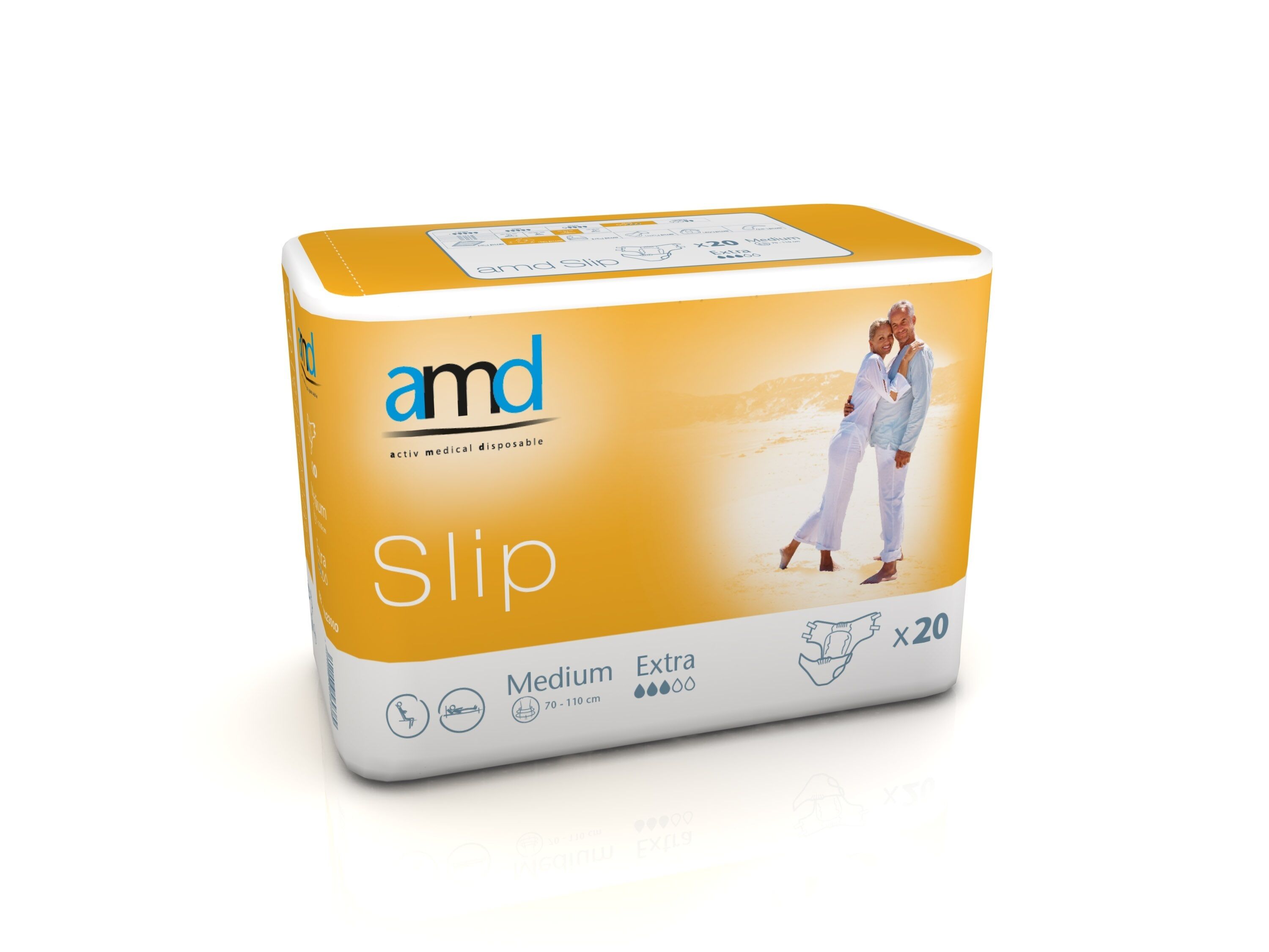 Fraldas AMD - Slip Extra - Tamanho M - 20 unidades