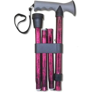 Life Healthcare Gel Handle Folding Walking Stick - Pink