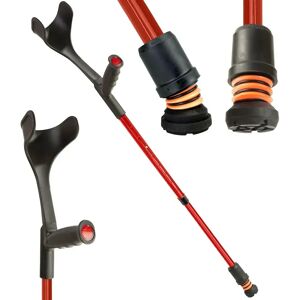 Flexyfoot Soft Grip Open Cuff Crutch - Red