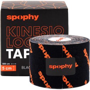 Spophy Kinesiology Tape elastic tape for muscles, joints and tendons colour Black, 5 cm x 5 m 1 pc