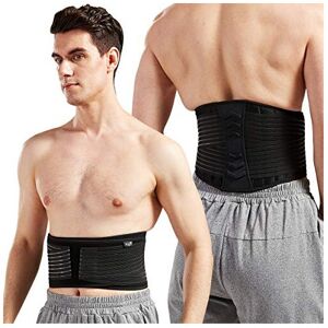 Bodyprox Lumbar Support Back Brace for Men and Women (Plus Size 50" - 70")